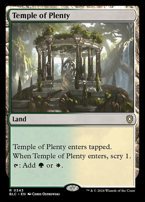 Temple of Plenty - Bloomburrow Commander Rare Card