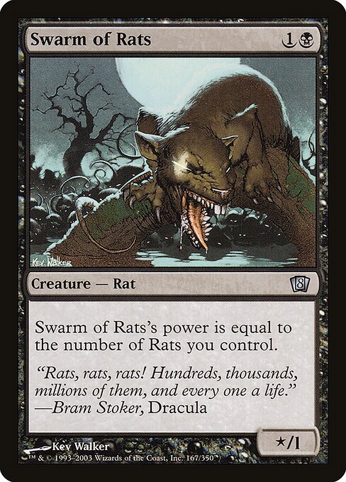 Swarm of Rats - Eighth Edition Uncommon Card