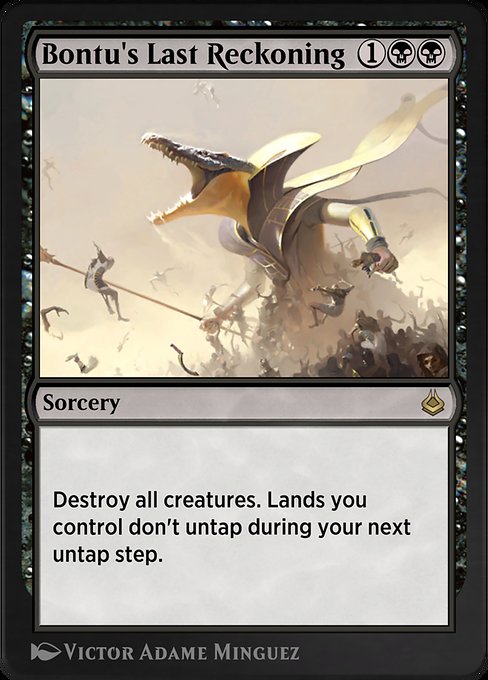 Bontu's Last Reckoning - Amonkhet Remastered Rare Card