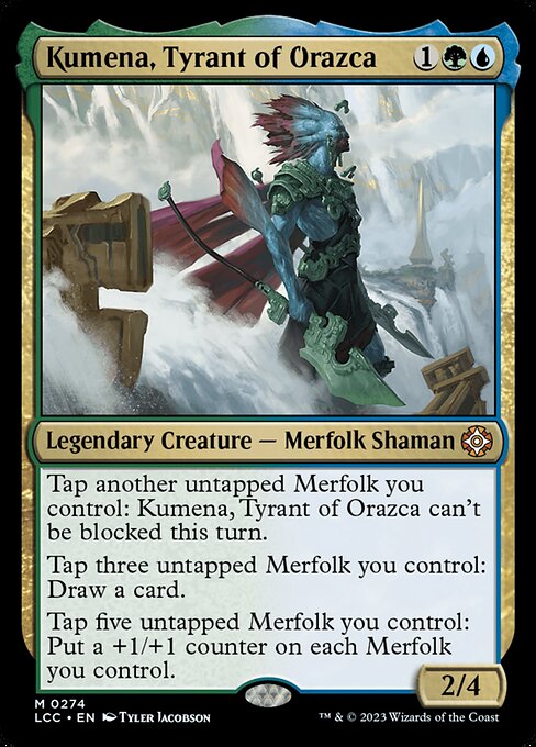 Kumena, Tyrant of Orazca - The Lost Caverns of Ixalan Commander Mythic Card