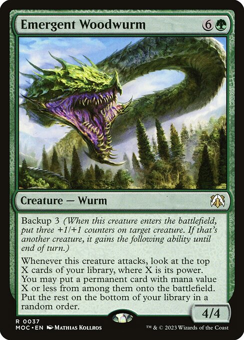 Emergent Woodwurm - March of the Machine Commander Rare Card
