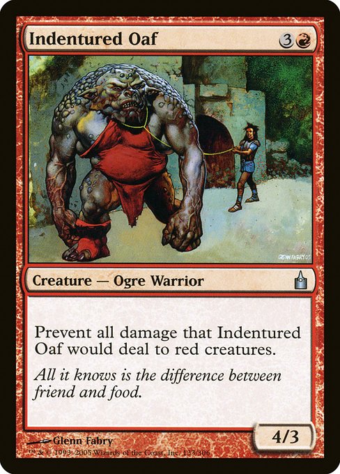 Indentured Oaf - Ravnica: City of Guilds Uncommon Card
