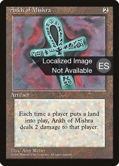Ankh of Mishra - Fourth Edition Foreign Black Border Rare Card