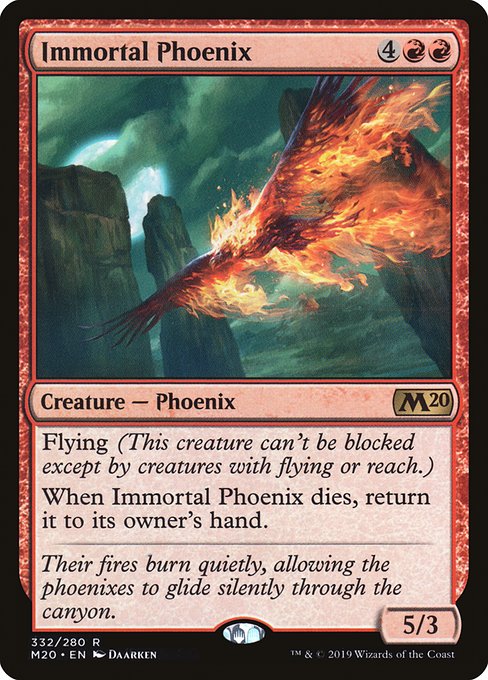 Immortal Phoenix - Core Set 2020 Rare Card