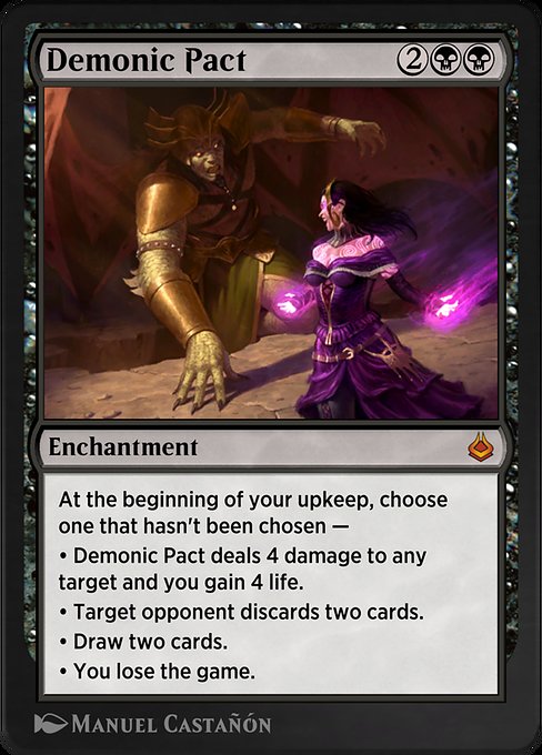 Demonic Pact - Amonkhet Remastered Mythic Card