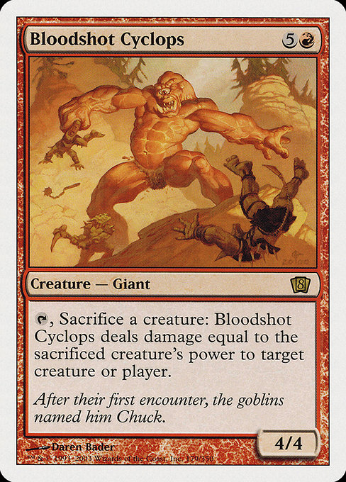 Bloodshot Cyclops - Eighth Edition Rare Card