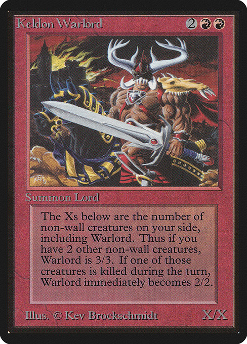 Keldon Warlord - Limited Edition Beta Uncommon Card