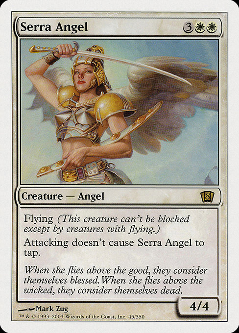 Serra Angel - Eighth Edition Rare Card