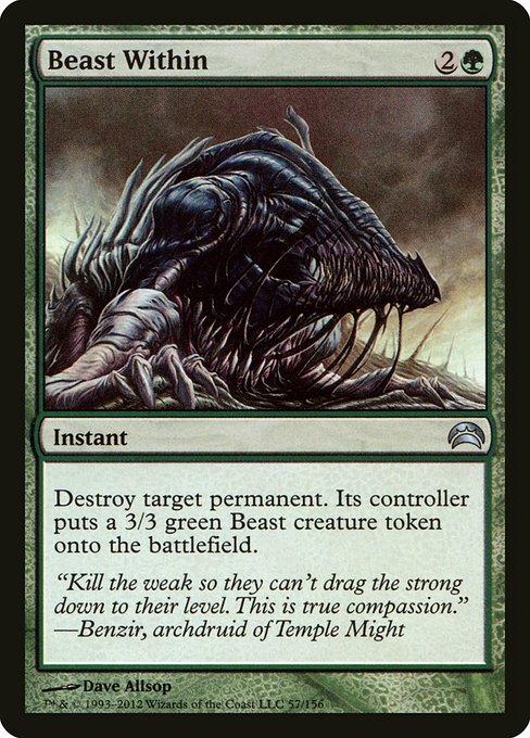 Beast Within - Planechase 2012 Uncommon Card