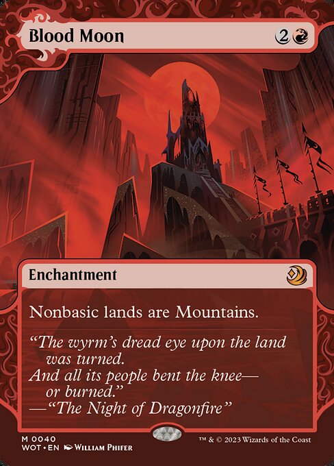 Blood Moon - Wilds of Eldraine: Enchanting Tales Mythic Card