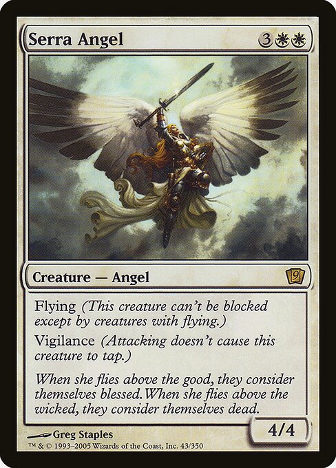 Serra Angel - Ninth Edition Rare Card