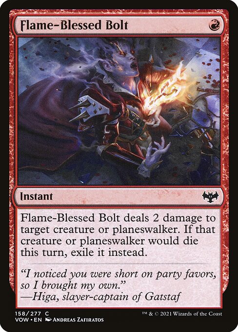 Flame-Blessed Bolt - Innistrad: Crimson Vow Common Card