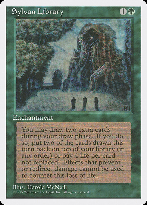 Sylvan Library - Fourth Edition Rare Card