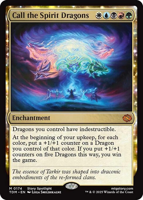 Call the Spirit Dragons - Tarkir: Dragonstorm Mythic Card