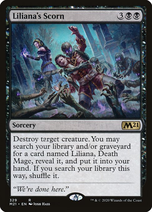 Liliana's Scorn - Core Set 2021 Rare Card