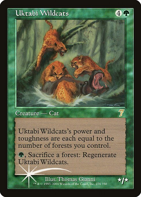Uktabi Wildcats - Seventh Edition Rare Card
