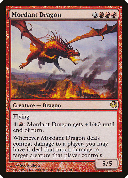 Mordant Dragon - Duel Decks: Knights vs. Dragons Rare Card