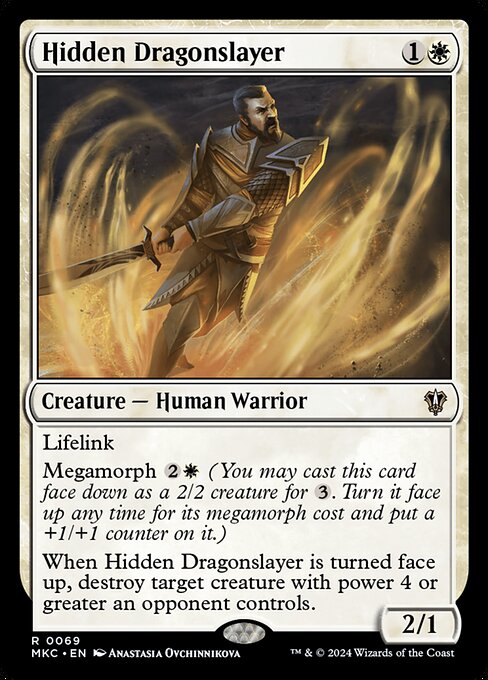 Hidden Dragonslayer - Murders at Karlov Manor Commander Rare Card