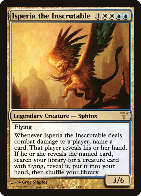 Isperia the Inscrutable - Dissension Rare Card