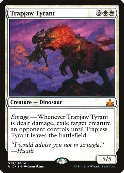 Trapjaw Tyrant - Rivals of Ixalan Mythic Card