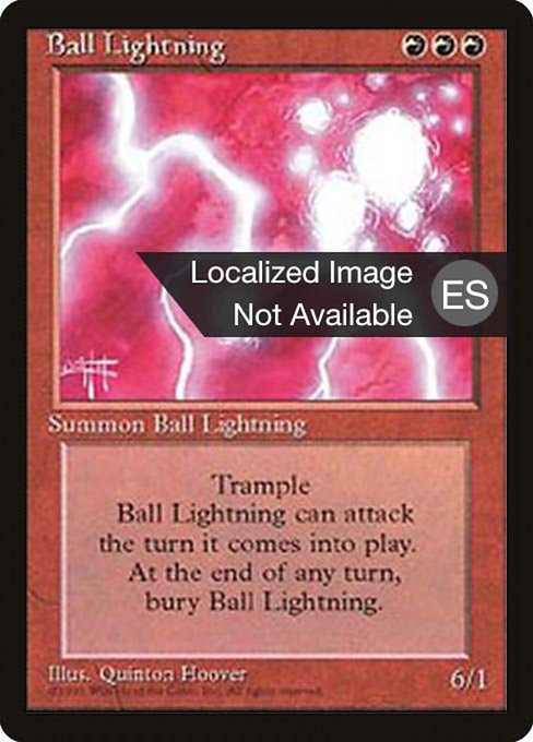 Ball Lightning - Fourth Edition Foreign Black Border Rare Card