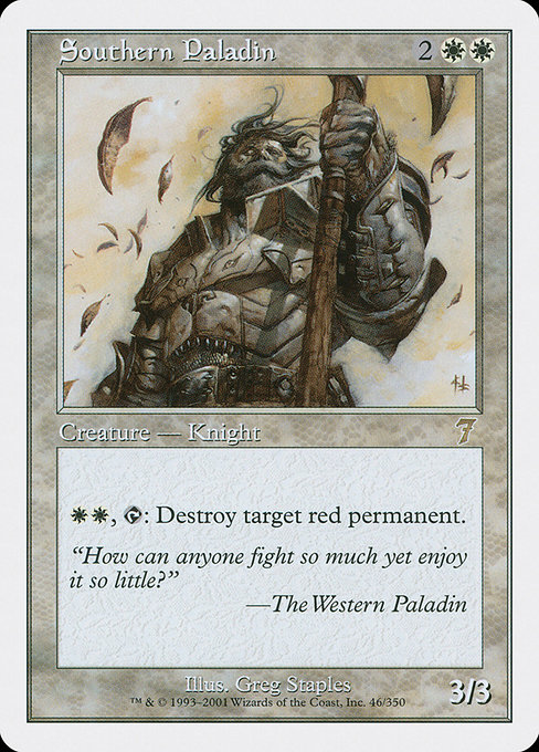 Southern Paladin - Seventh Edition Rare Card
