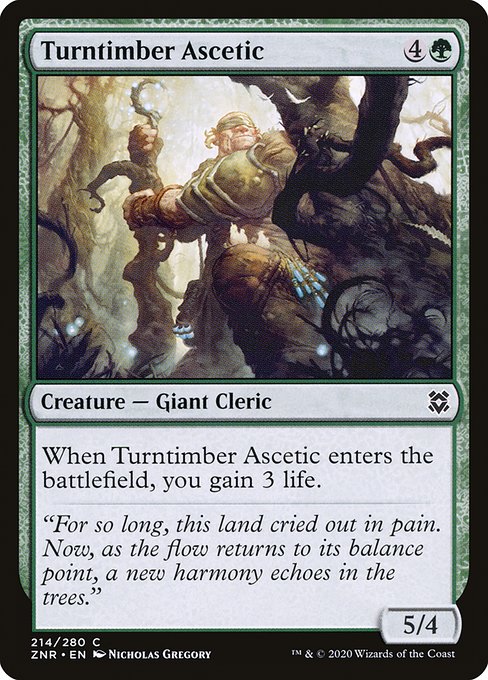 Turntimber Ascetic - Zendikar Rising Common Card