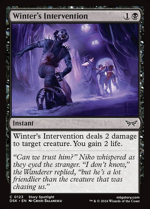 Winter's Intervention - Duskmourn: House of Horror Common Card