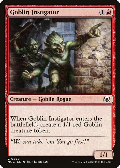 Goblin Instigator - March of the Machine Commander Common Card