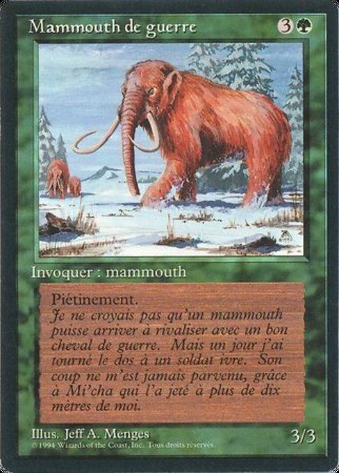 War Mammoth - Foreign Black Border Common Card