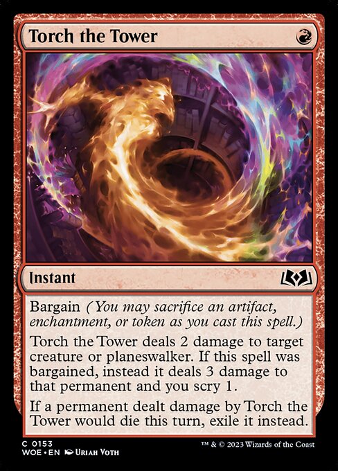 Torch the Tower - Wilds of Eldraine Common Card