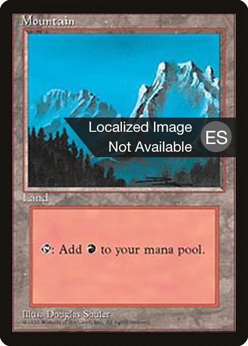 Mountain - Fourth Edition Foreign Black Border Common Card