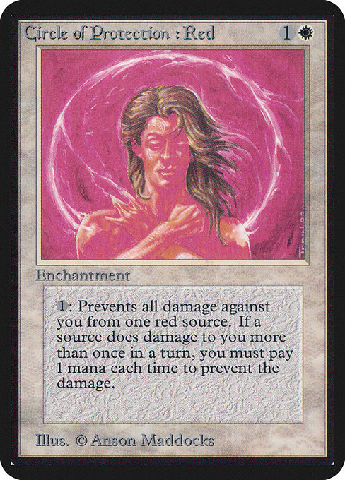 Circle of Protection: Red - Limited Edition Alpha Common Card