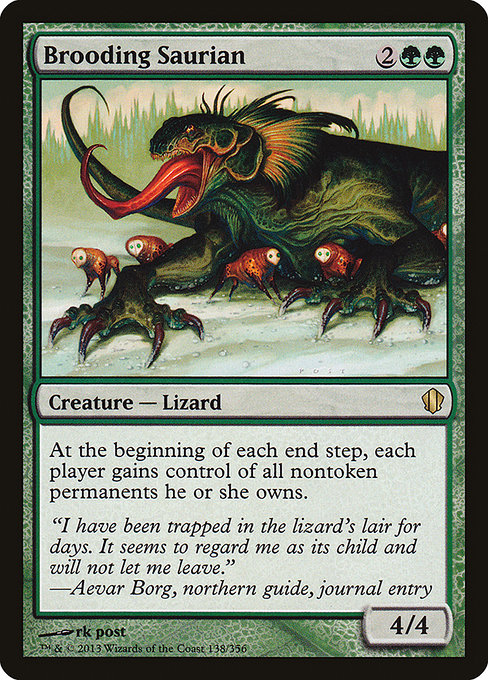Brooding Saurian - Commander 2013 Rare Card