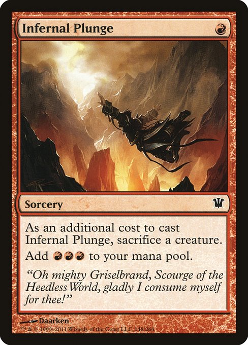 Infernal Plunge - Innistrad Common Card