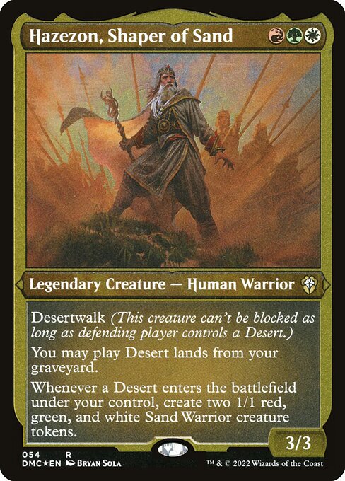 Hazezon, Shaper of Sand - Dominaria United Commander Rare Card