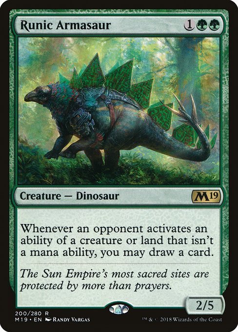 Runic Armasaur - Core Set 2019 Rare Card