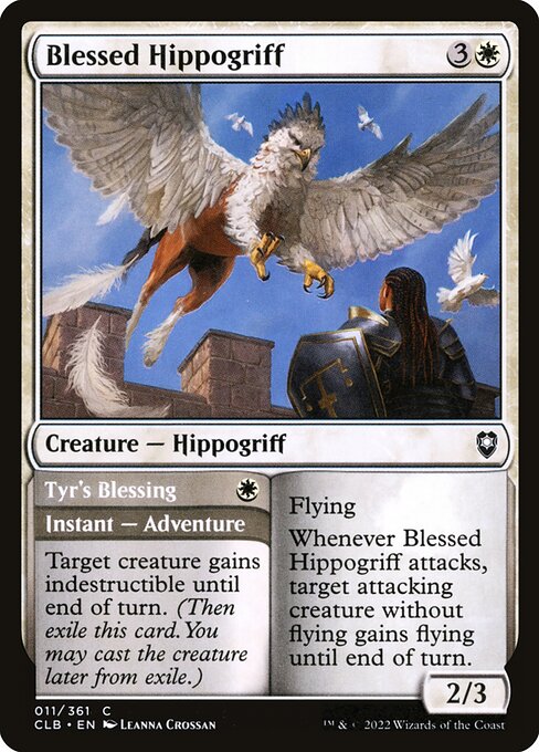 Blessed Hippogriff // Tyr's Blessing - Commander Legends: Battle for Baldur's Gate Common Card
