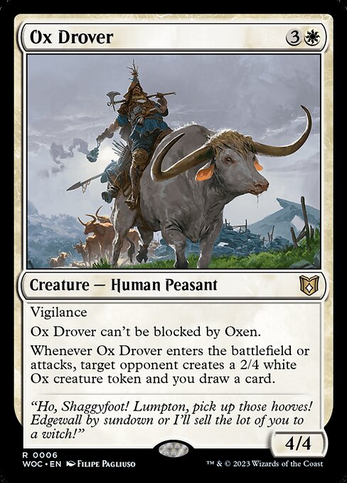 Ox Drover - Wilds of Eldraine Commander Rare Card