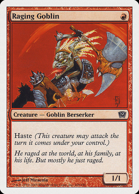 Raging Goblin - Ninth Edition Common Card