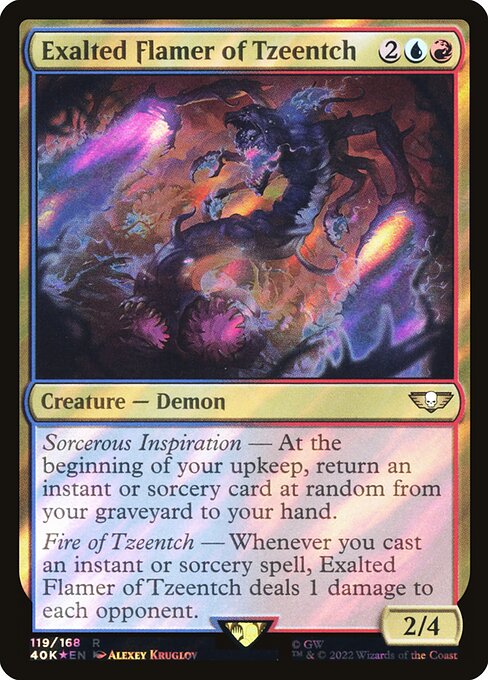 Exalted Flamer of Tzeentch - Warhammer 40,000 Commander Rare Card