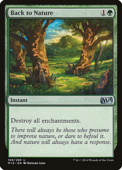 Back to Nature - Magic 2015 Uncommon Card