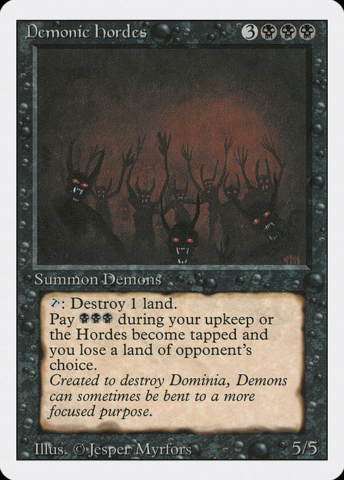 Demonic Hordes - Revised Edition Rare Card