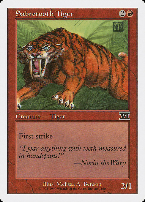 Sabretooth Tiger - Classic Sixth Edition Common Card