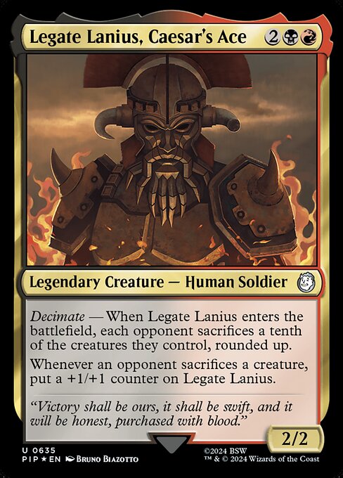 Legate Lanius, Caesar's Ace - Fallout Uncommon Card