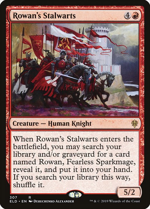 Rowan's Stalwarts - Throne of Eldraine Rare Card