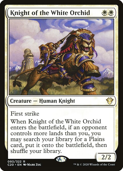 Knight of the White Orchid - Commander 2020 Rare Card