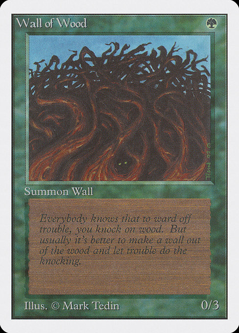 Wall of Wood - Unlimited Edition Common Card