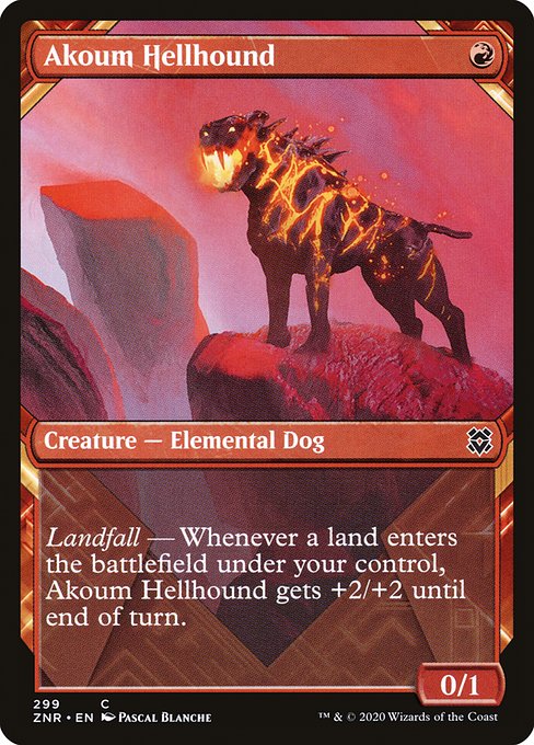 Akoum Hellhound - Zendikar Rising Common Card