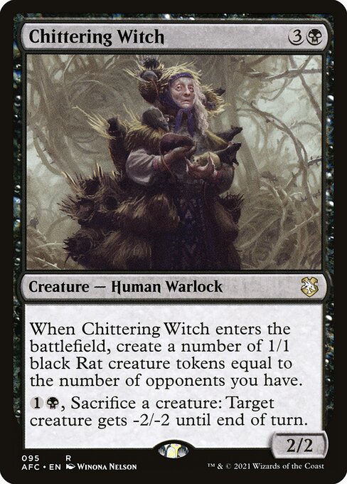 Chittering Witch - Forgotten Realms Commander Rare Card